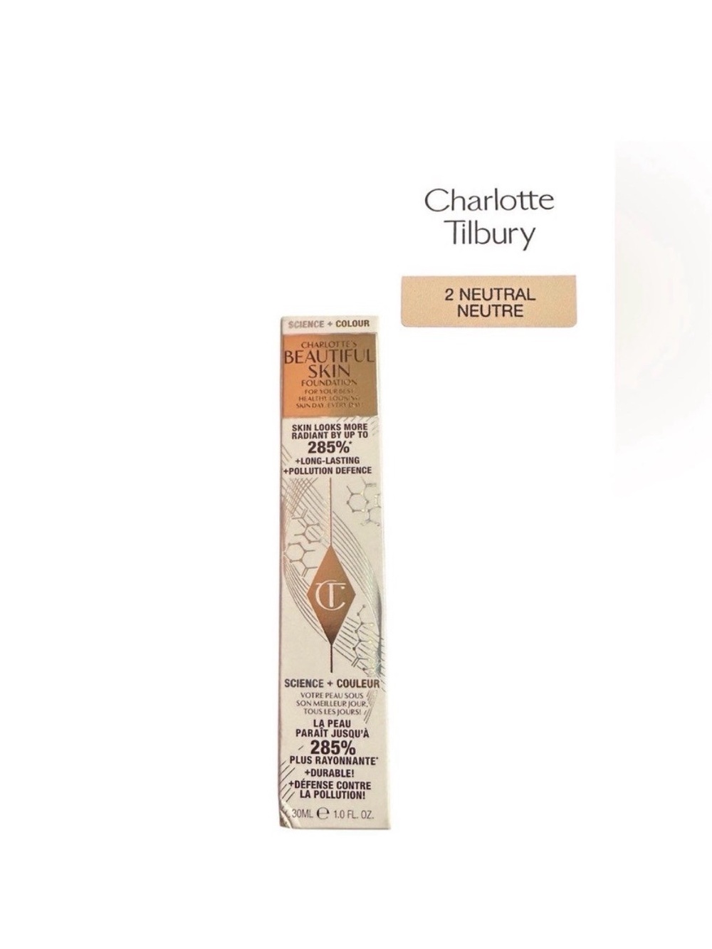 Charlotte Tilbury Beautiful Skin Foundation - 2 Neutral - I have 5.